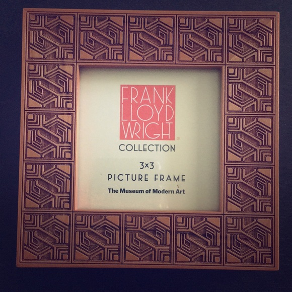 Frank Lloyd Wright COONLEY Design Wood Picture Photo Frame 3" x 3" Frank Lloyd Wright COONLEY Design Wood Picture Photo Frame 3" x 3"